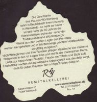 Pivní tácek a-remstalkellerei-1-zadek-small