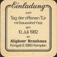 Beer coaster allgauer-brauhaus-3-zadek