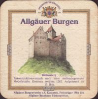 Beer coaster allgauer-brauhaus-80-zadek