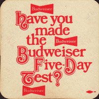 Beer coaster anheuser-busch-118-zadek