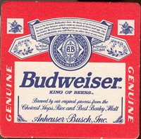 Pivní tácek anheuser-busch-26-oboje