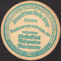 Beer coaster augustiner-10-zadek