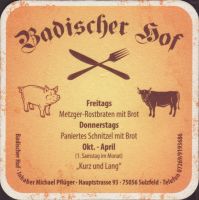 Beer coaster badischer-hof-sulzfeld-michaeli-brau-1-zadek-small