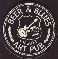 Beer coaster beer-and-blues-art-pub-1