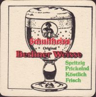 Beer coaster berliner-schultheiss-124-zadek