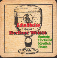 Beer coaster berliner-schultheiss-129-zadek