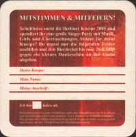 Pivní tácek berliner-schultheiss-143-zadek