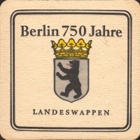 Beer coaster berliner-schultheiss-150-zadek