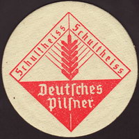 Beer coaster berliner-schultheiss-34-zadek