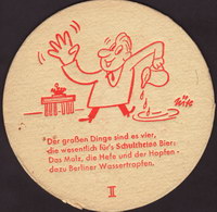 Beer coaster berliner-schultheiss-41-zadek