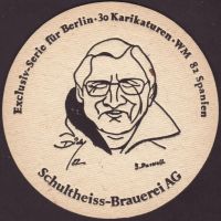 Beer coaster berliner-schultheiss-64-zadek