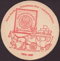 Beer coaster berliner-schultheiss-69-zadek