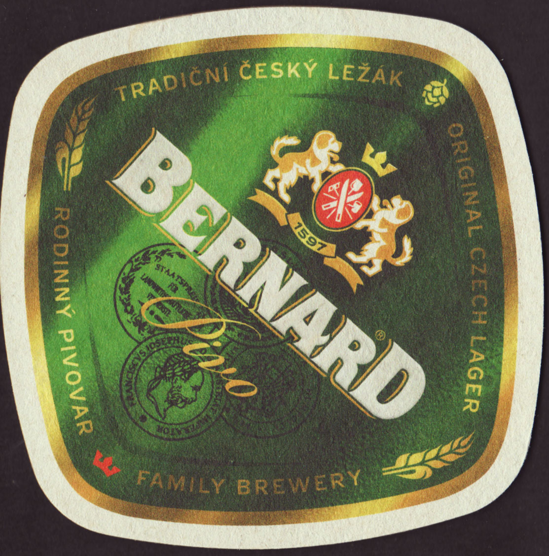 Beer coaster - Coaster number 13-1 | Brewery Bernard :: City - Humpolec ...
