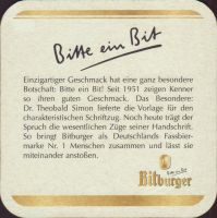 Beer coaster bitburger-124-zadek