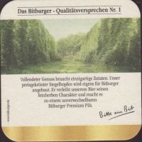 Beer coaster bitburger-157-zadek