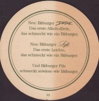 Beer coaster bitburger-163-zadek