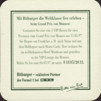 Beer coaster bitburger-29-zadek