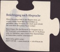 Beer coaster brauhaus-faust-27-zadek