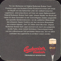 Beer coaster budvar-102-zadek