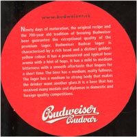 Beer coaster budvar-34-zadek