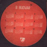 Beer coaster budvar-366-zadek