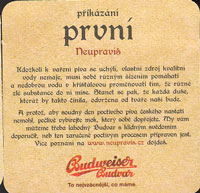Beer coaster budvar-39-zadek