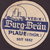 Beer coaster burgbrau-plaue-1