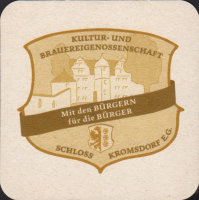 Beer coaster burgerschloss-und-kulturbrauerei-kromsdorf-1