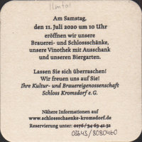 Beer coaster burgerschloss-und-kulturbrauerei-kromsdorf-1-zadek-small