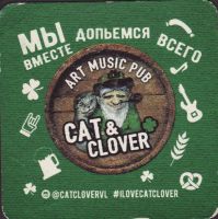 Beer coaster cat-and-clover-1