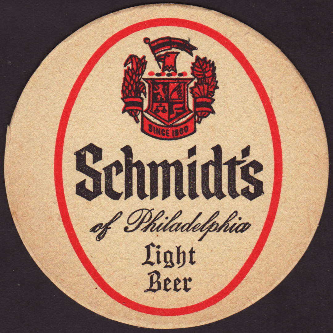 6 Schmidt's beer coasters Philadelphia 