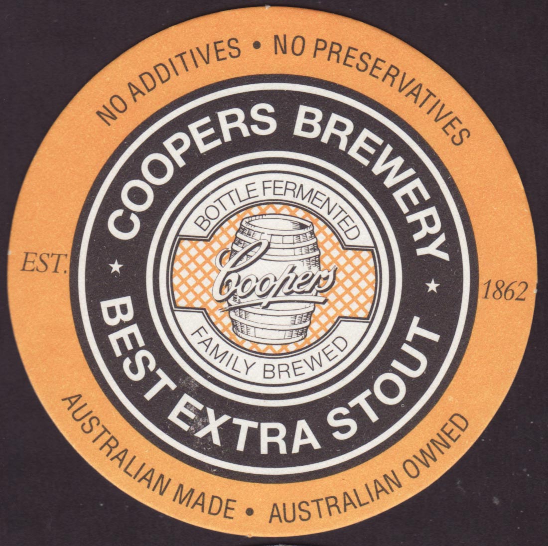 BEER COASTERS 3 different COOPERS Brewery /,1862 BAR South Australia 