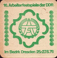 Beer coaster dresdner-brauereien-veb-5-zadek