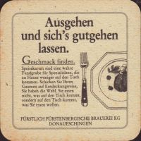 Pivní tácek furstlich-furstenbergische-81-zadek