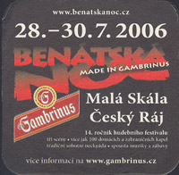 Beer coaster gambrinus-40-zadek