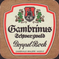 Beer coaster gambrinus-brau-2-zadek