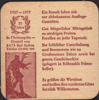 Beer coaster gambrinus-brau-naila-5-zadek