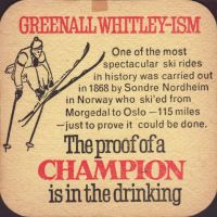 Pivní tácek greenall-whitley-52-zadek