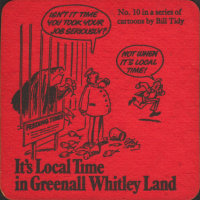 Beer coaster greenall-whitley-61-zadek