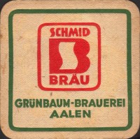 Beer coaster grunbaum-brauerei-christian-schmid-1-oboje