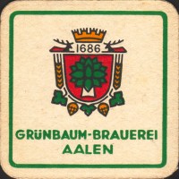 Beer coaster grunbaum-brauerei-christian-schmid-4-oboje