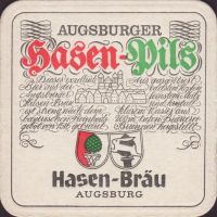 Beer coaster hasenbrau-44-zadek