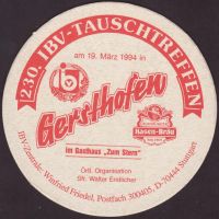 Beer coaster hasenbrau-52-zadek