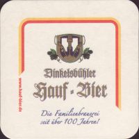 Beer Breweriana Coaster ~ Brauerei Hauf Dinkelsbühl Bayerisch Dunkel <> GERMANY 