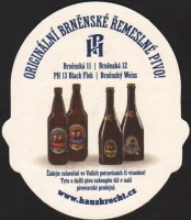 Beer coaster hausknecht-brnenska-pivovarnicka-spolecnost-33-zadek-small