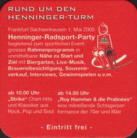 Beer coaster henninger-50-zadek