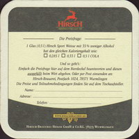 Beer coaster hirsch-brauerei-honer-3-zadek