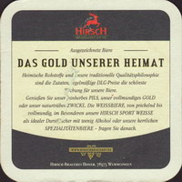 Pivní tácek hirsch-brauerei-honer-4-zadek