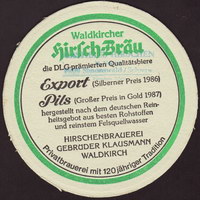 Pivní tácek hirschenbrauerei-waldkirch-1-zadek