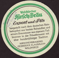 Pivní tácek hirschenbrauerei-waldkirch-2-zadek